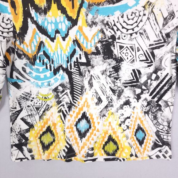 Jess & Jane Top Shirt Womens Size 1X Pullover Geometric Abstract 3/4 Sleeves - Picture 9 of 12